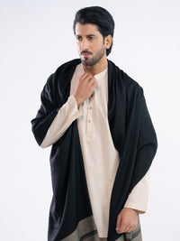 Black Casual Shawl - AL-SH-048