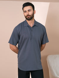 Grey Cut & Sew Kurta - AL-SHT-002