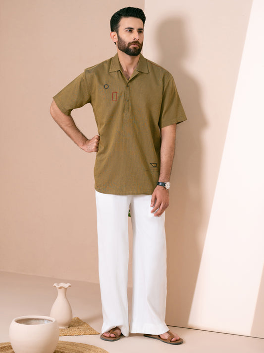 Mustard Cut & Sew Kurta - AL-SHT-003
