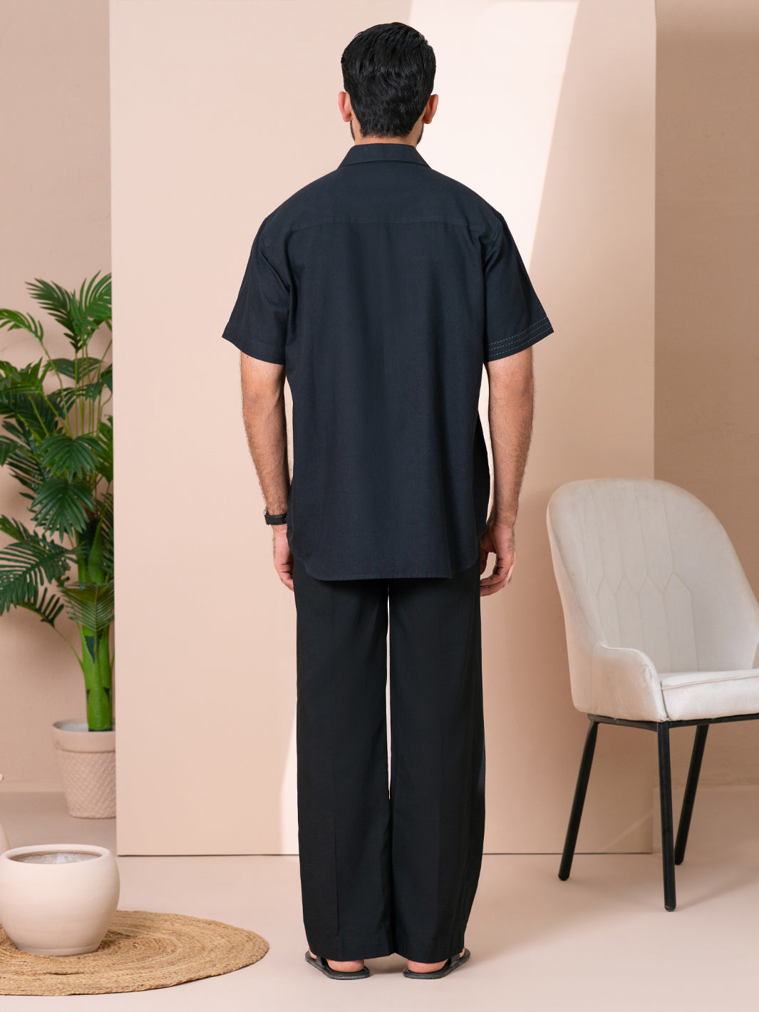 Black Cut & Sew Kurta - AL-SHT-004