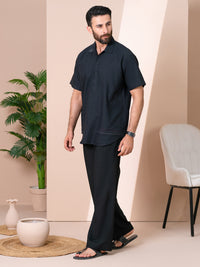 Black Cut & Sew Kurta - AL-SHT-004