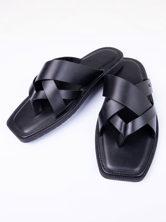 Black Slippers - AL-MFW-SNDL-003