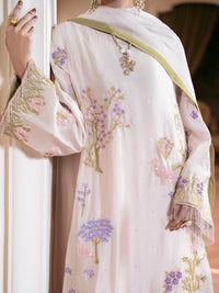 Light Pink Sheesha Silk Formal Stitched 3Pc - AL-3PS-SS-LS-611