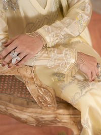 Lime Green Sheesha Silk Formal Stitched 3Pc - AL-3PS-SS-LS-612