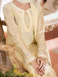 Lime Green Sheesha Silk Formal Stitched 3Pc - AL-3PS-SS-LS-612