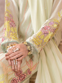 Sea Green Sheesha Silk Formal Stitched 3Pc - AL-3PS-SS-LS-613