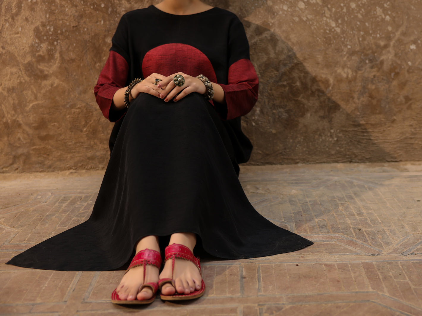 Black Raw Silk Formal 2Pc Stitched - AL-SS-LS-LKS-595