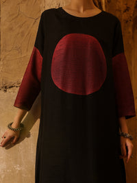 Black Raw Silk Formal 2Pc Stitched - AL-SS-LS-LKS-595
