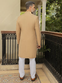 Beige Embroidered Sherwani - AL-SW-147