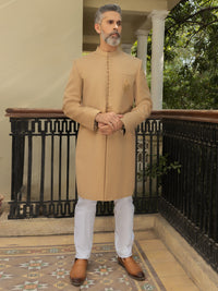 Beige Embroidered Sherwani - AL-SW-147