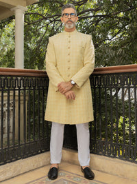 Yellow Embroidered Sherwani - AL-SW-150
