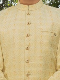 Yellow Embroidered Sherwani - AL-SW-150
