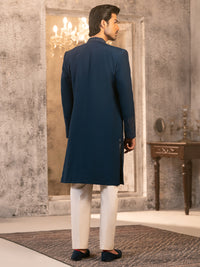 Blue Cotton Sherwani - AL-SW-154