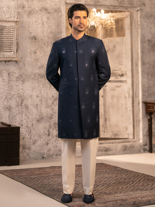 Navy Blue Formal Sherwani - AL-SW-155