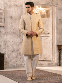 Beige Formal Sherwani - AL-SW-156