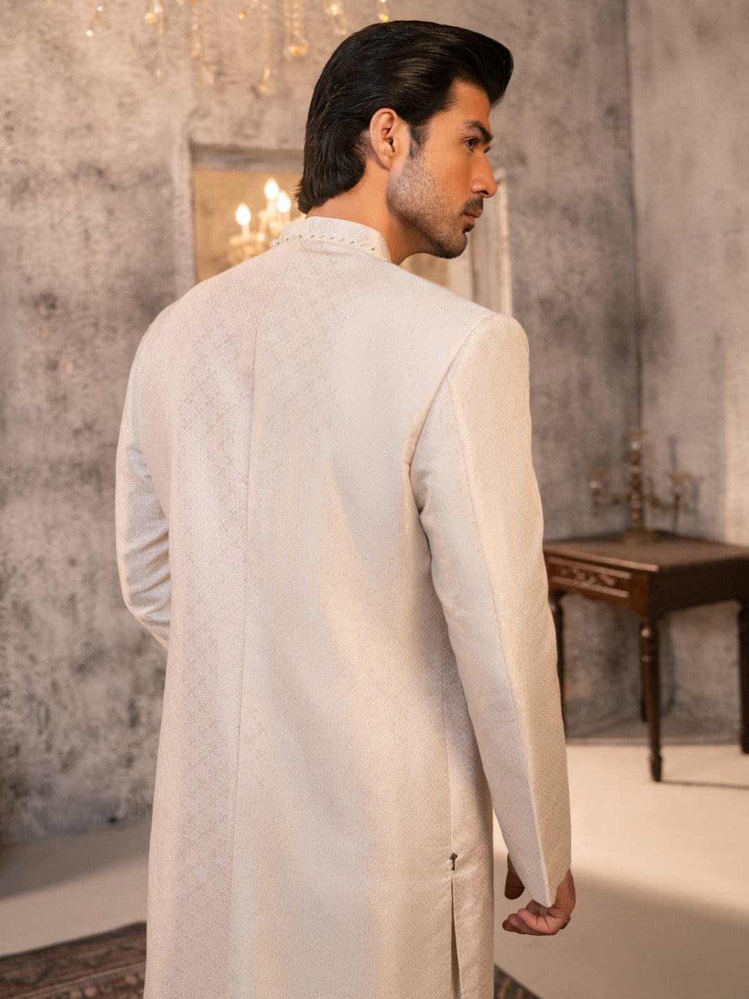 Off White Formal Sherwani - AL-SW-158