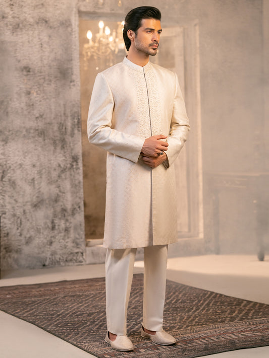 Off White Formal Sherwani - AL-SW-158