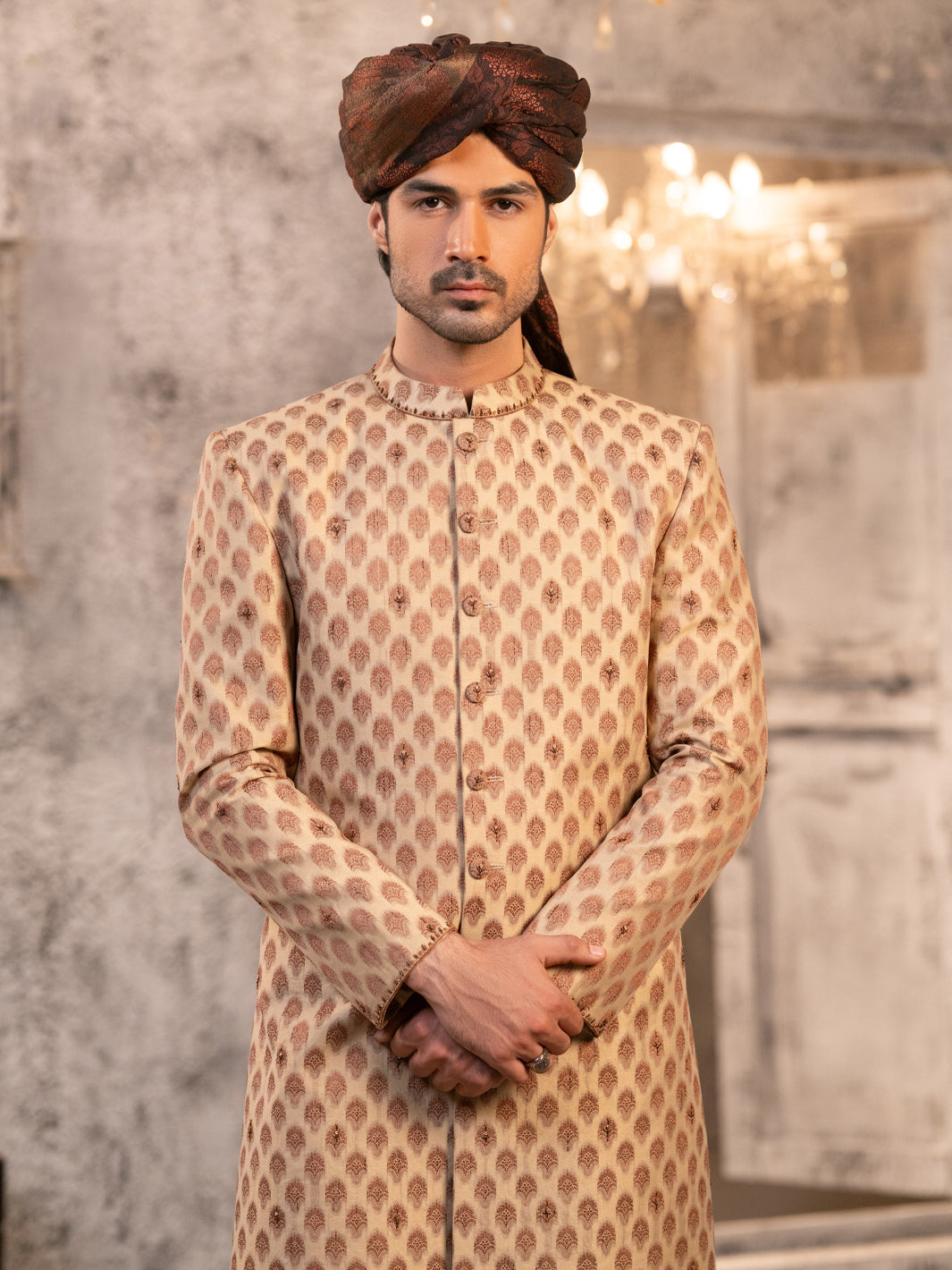 Beige Formal Sherwani - AL-SW-160