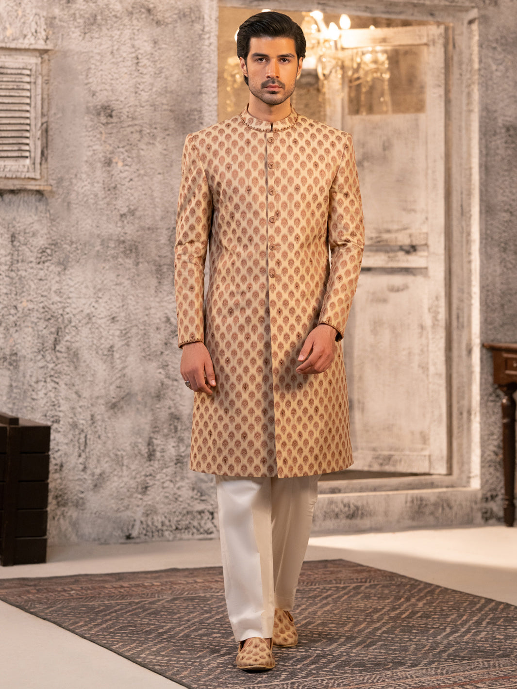 Beige Formal Sherwani - AL-SW-160