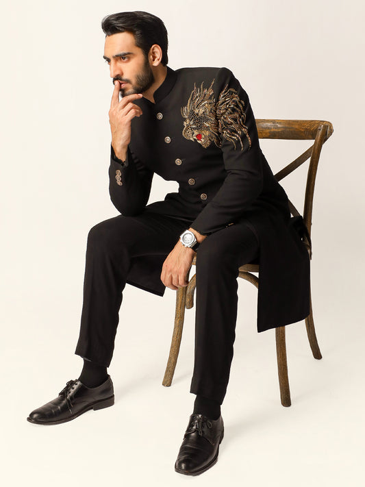 Black Formal Sherwani - AL-SW-171