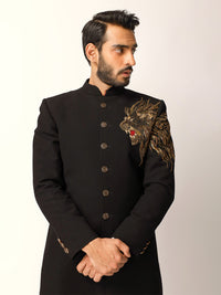 Black Formal Sherwani - AL-SW-171