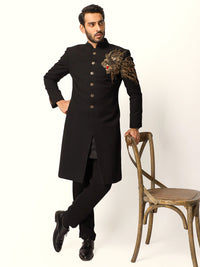 Black Formal Sherwani - AL-SW-171