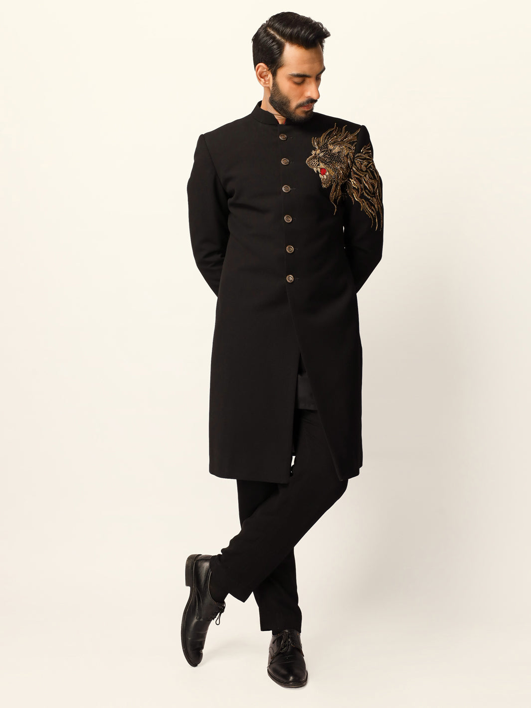 Black Formal Sherwani - AL-SW-171
