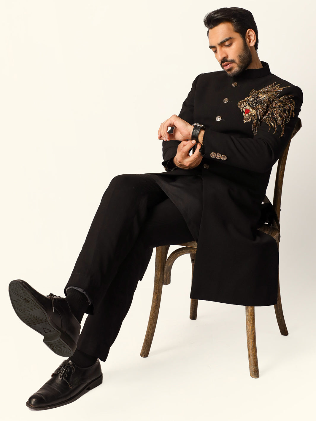 Black Formal Sherwani - AL-SW-171