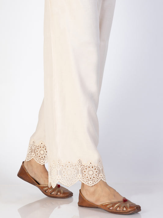Beige Maple Silk Trousers - AL-T-693 - Almirah Online