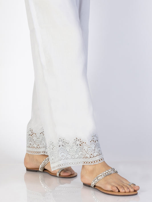 Grey Maple Silk Trousers - AL-T-694 - Almirah Online