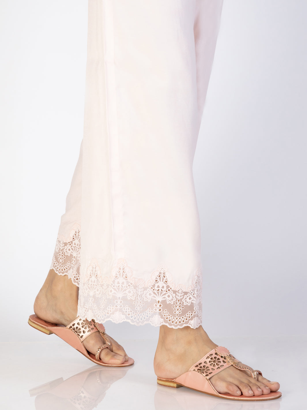 Pink Maple Silk Trousers - AL-T-695 - Almirah Online