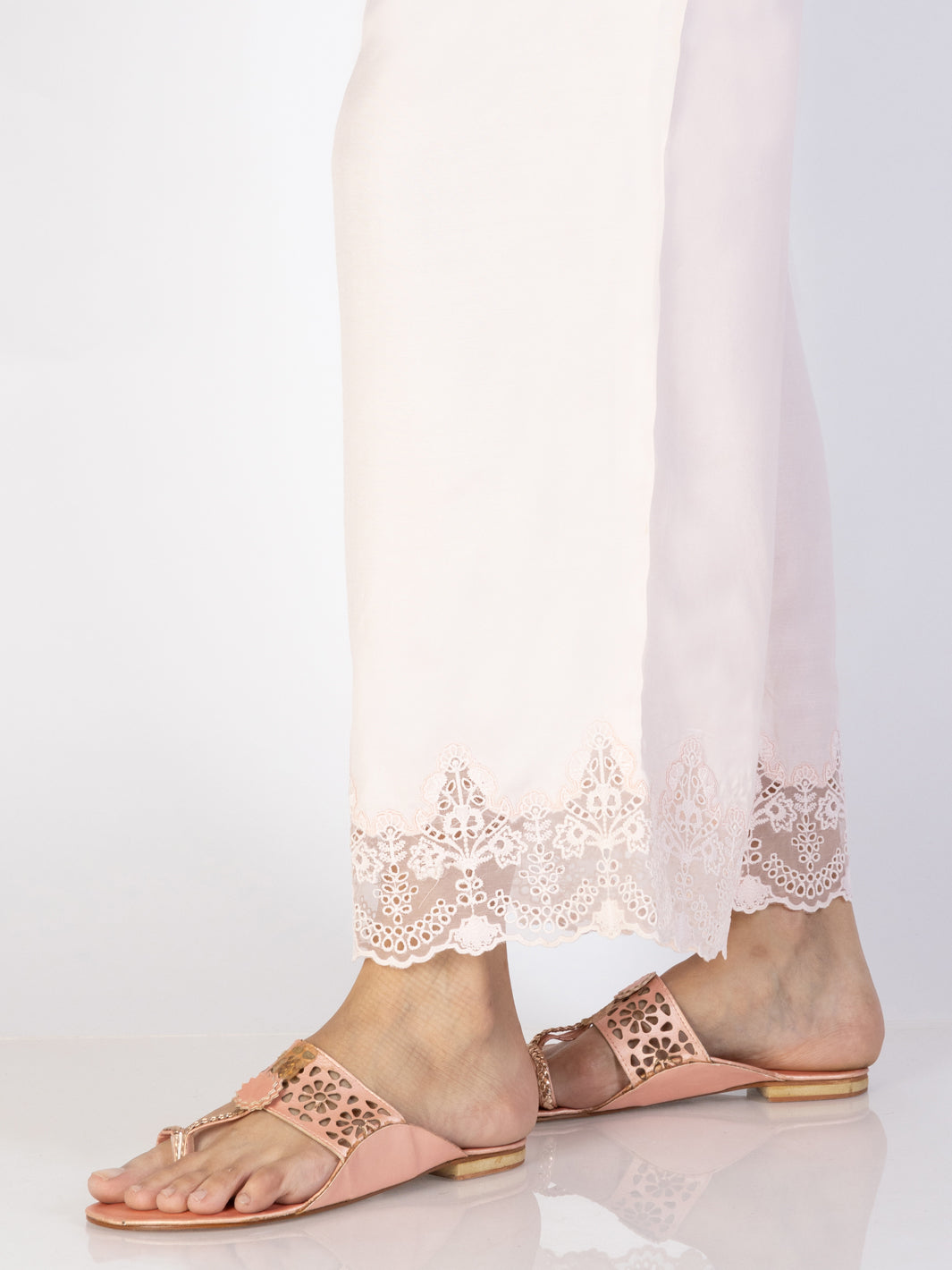 Pink Maple Silk Trousers - AL-T-695 - Almirah Online