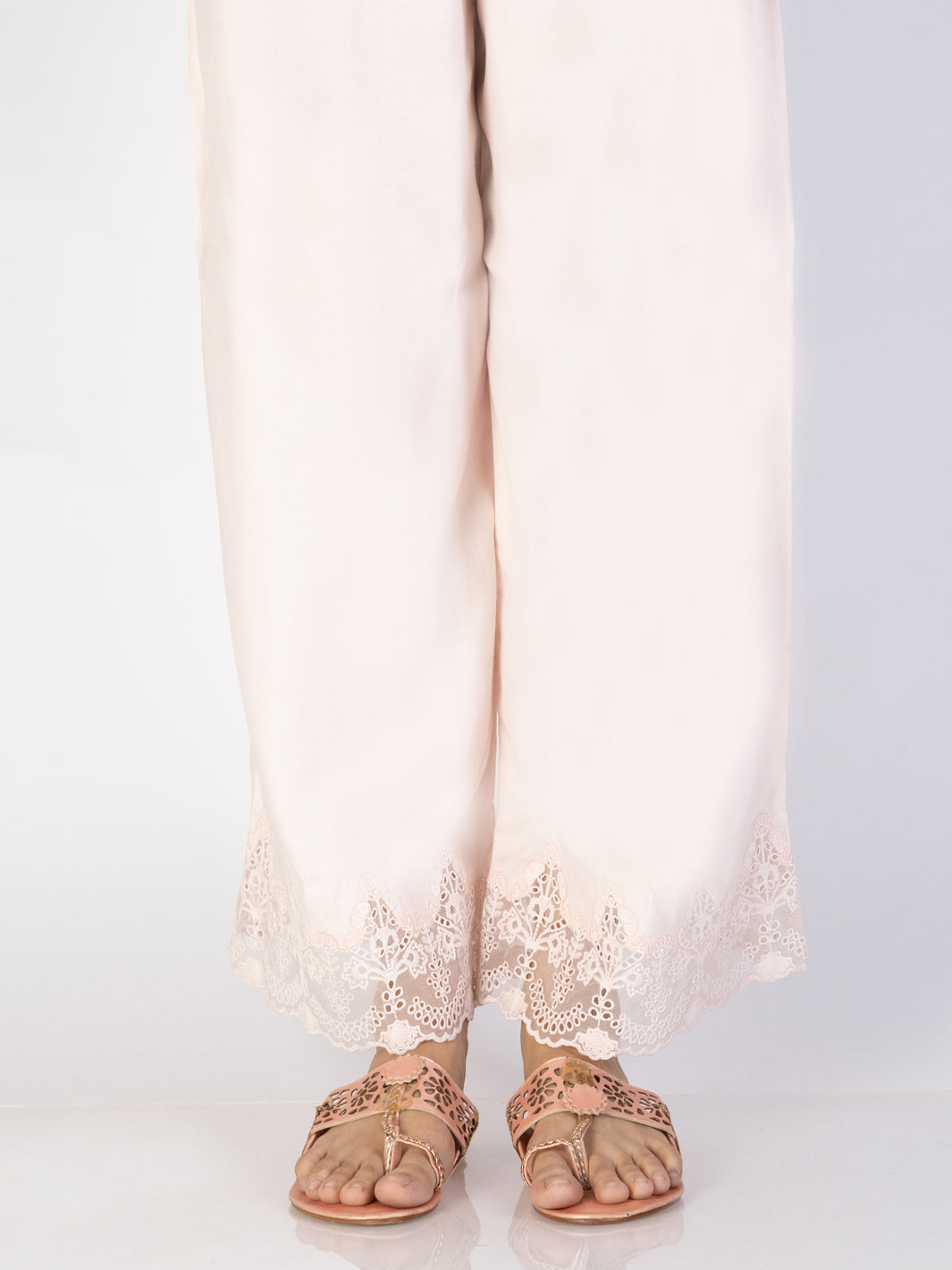 Pink Maple Silk Trousers - AL-T-695 - Almirah Online