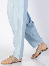 Ice Blue Viscose Trousers - AL-T-700