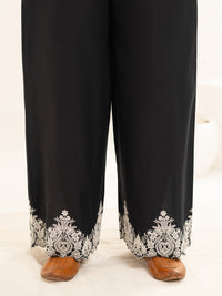 Black Cambric Casual Trousers - AL-T-806