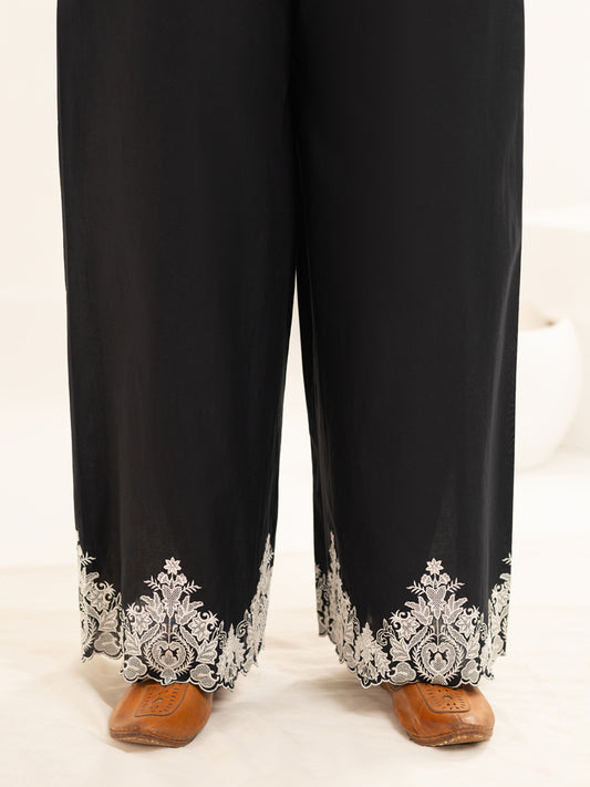 Black Cambric Casual Trousers - AL-T-806