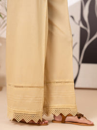 Off White Cotton Trousers - AL-T-844B