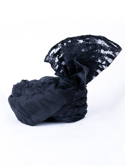 Black Blended Turban - AL-TB-077