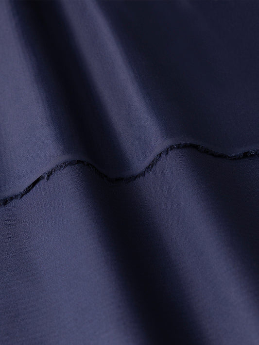 Navy Blue Blended Unstitched Fabric - AL-UN-STN-15127