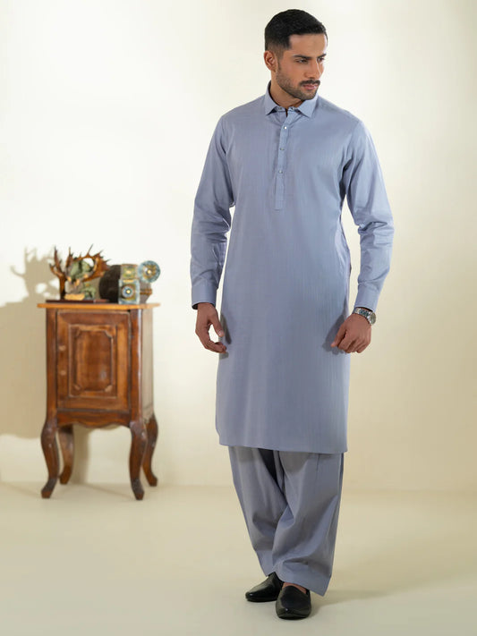 Purple Cotton Kameez Shalwar - ALWA-KS-574-R1