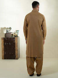 Mustard Cotton Kameez Shalwar - ALWA-KS-575