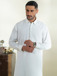 Off White Kameez Shalwar - ALWA-KS-579