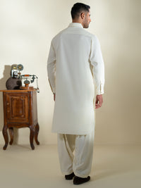Cream Kameez Shalwar - ALWA-KS-580