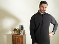 Dark Brown Kameez Shalwar - ALWA-KS-582