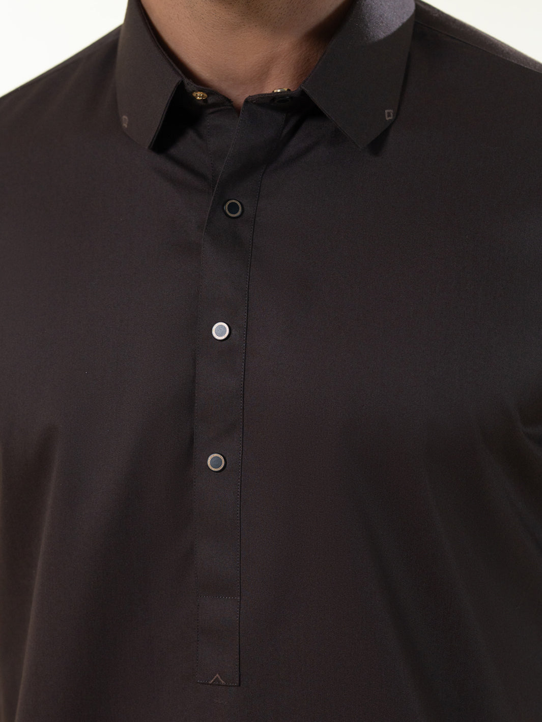Dark Brown Kameez Shalwar - ALWA-KS-594