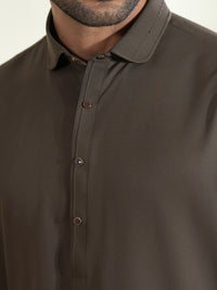 Brown Kameez Shalwar - ALWA-KS-601