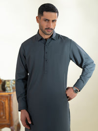Grey Kameez Shalwar - ALWA-KS-604