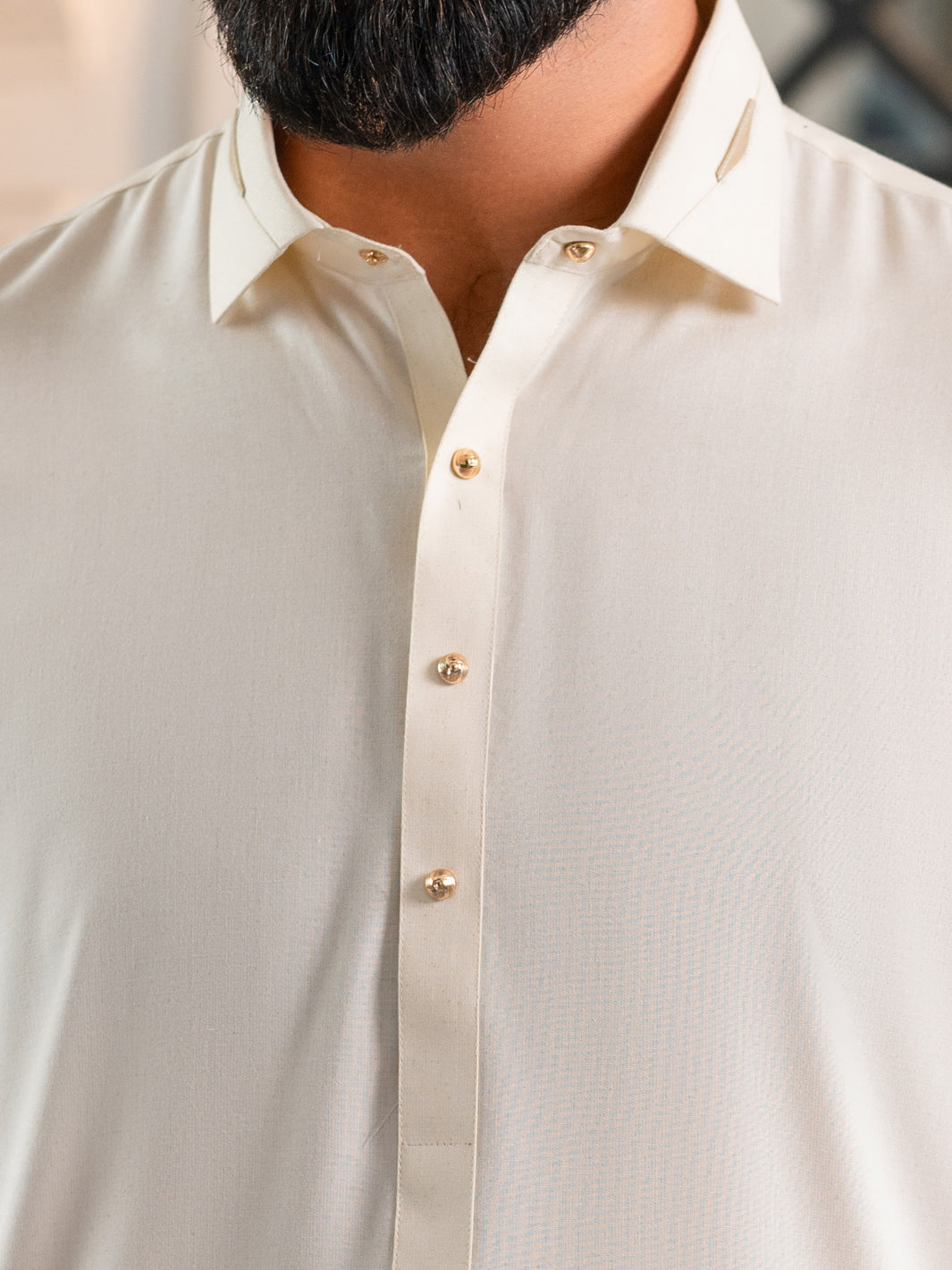 Off White Cut & Sew Kameez Shalwar - ALWA-KS-613