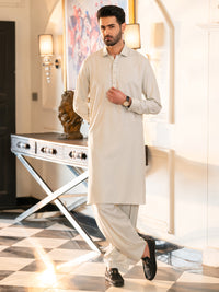 Ice Blue Cut & Sew Kameez Shalwar - ALWA-KS-616A