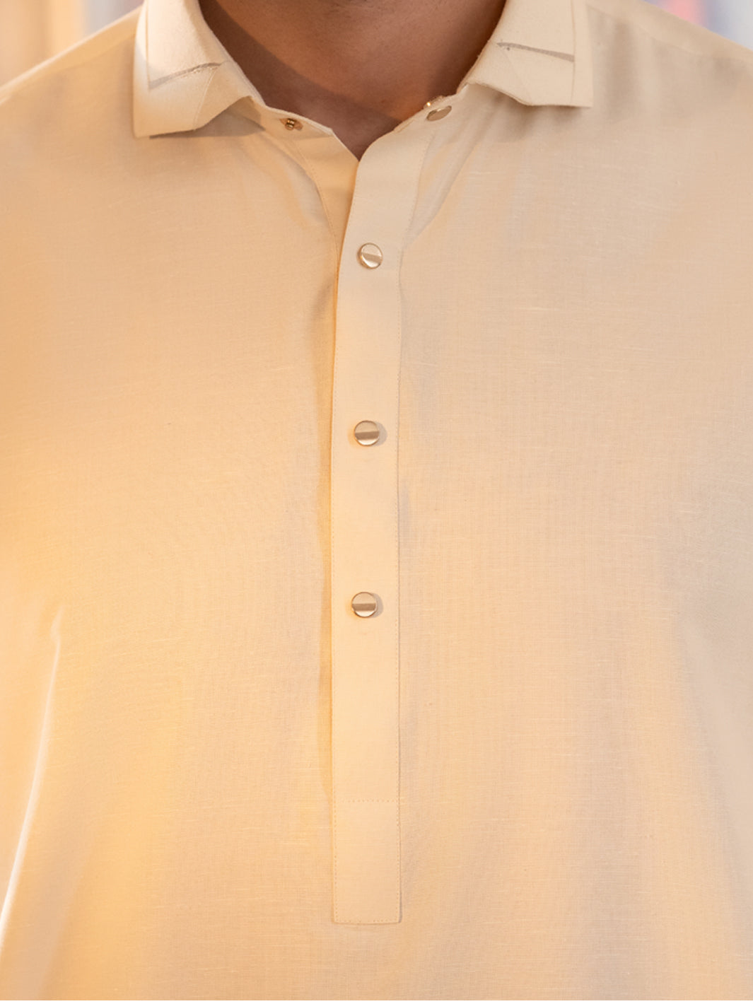 Off White Cut & Sew Kameez Shalwar - ALWA-KS-618